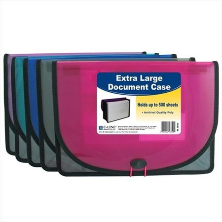 C-LINE PRODUCTS C-Line Products 58350BNDL5EA Extra Large Document Case  Stitched - Color May Vary - Set of 5 Cases 58350BNDL5EA